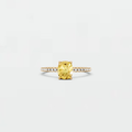 Cushion Cut Diamond Solitaire Engagement Ring In Gold