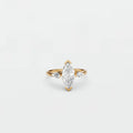 Marquise Cut Three Stone Diamond Engagement Ring