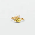Minimalist Pear Cut Diamond Open Wrap Bypass Ring