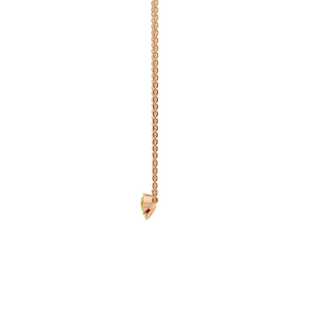 Willow Pear Cut Yellow Diamond Wave Pendant Necklace