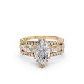 Valentina Marquise Diamond Triple Row Pavé Engagement Ring