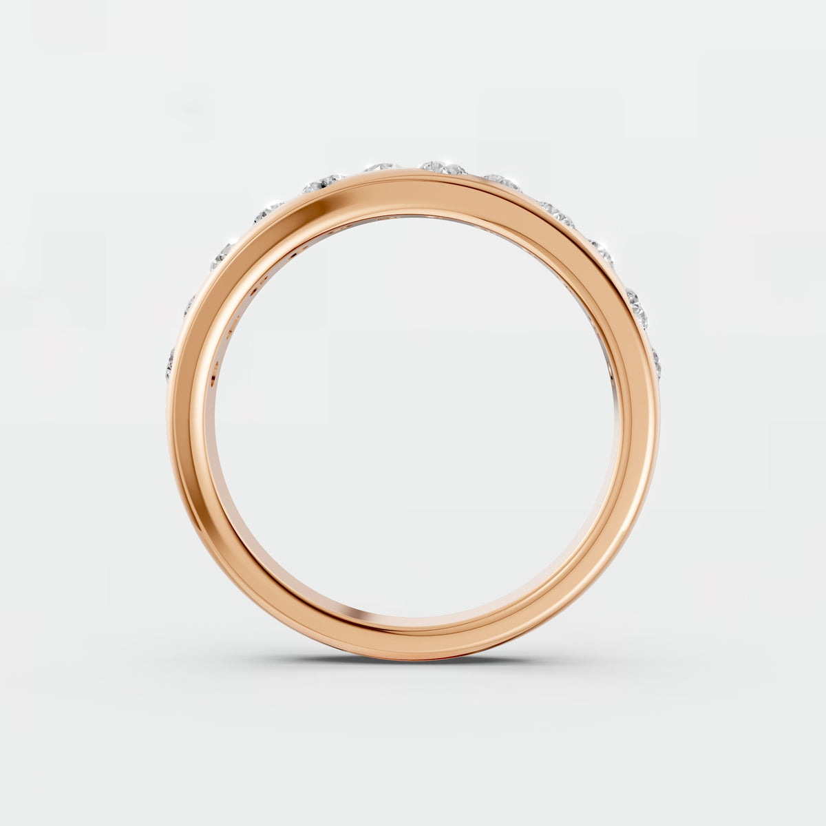 Twelve Round Lab Grown Diamond Stackable Wedding Band