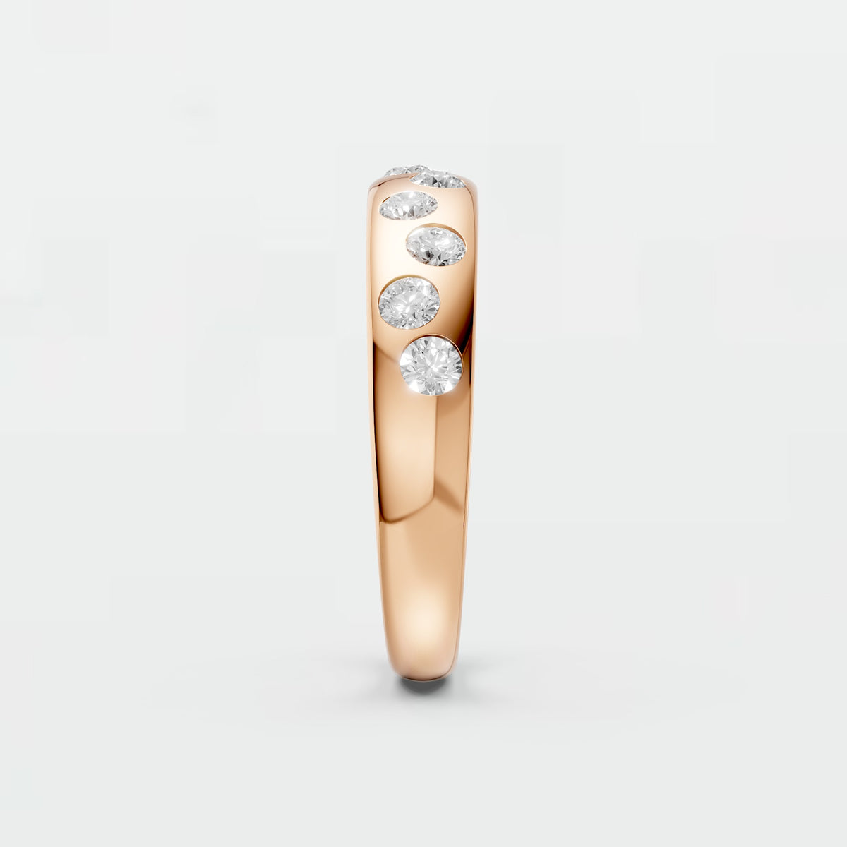 Twelve Round Lab Grown Diamond Stackable Wedding Band