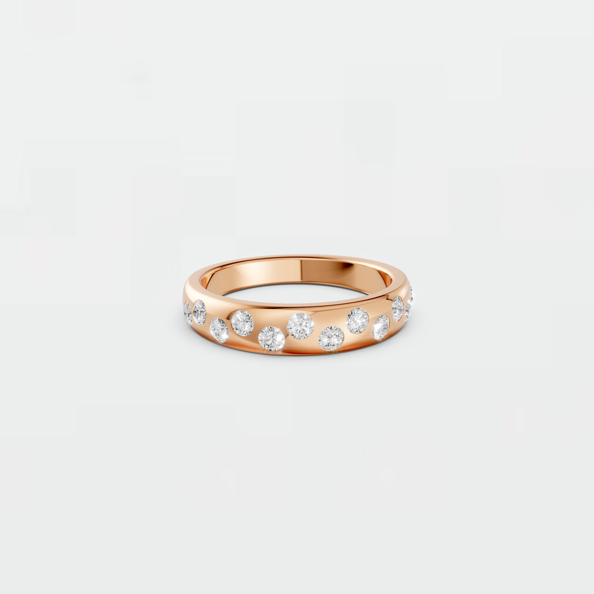 Twelve Round Lab Grown Diamond Stackable Wedding Band