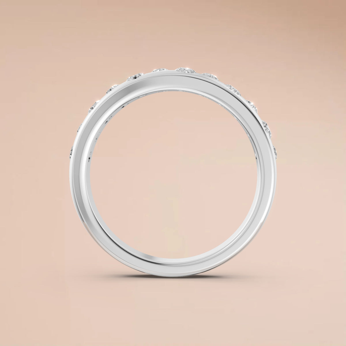 Twelve Round Lab Grown Diamond Stackable Wedding Band