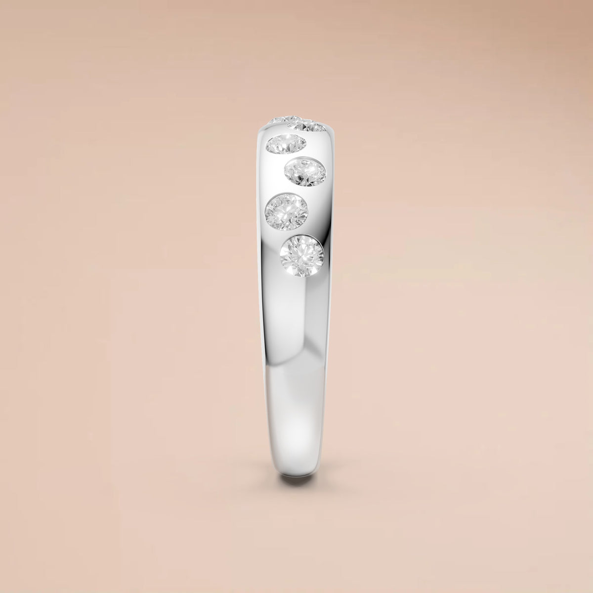 Twelve Round Lab Grown Diamond Stackable Wedding Band