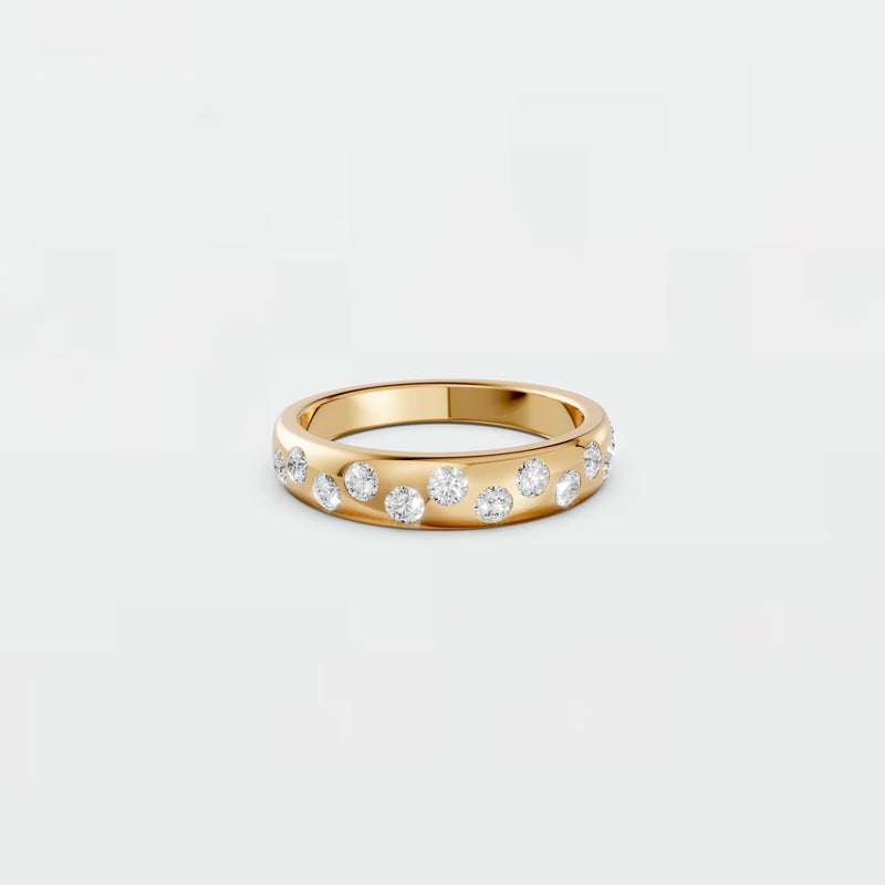Twelve Round Lab Grown Diamond Stackable Wedding Band