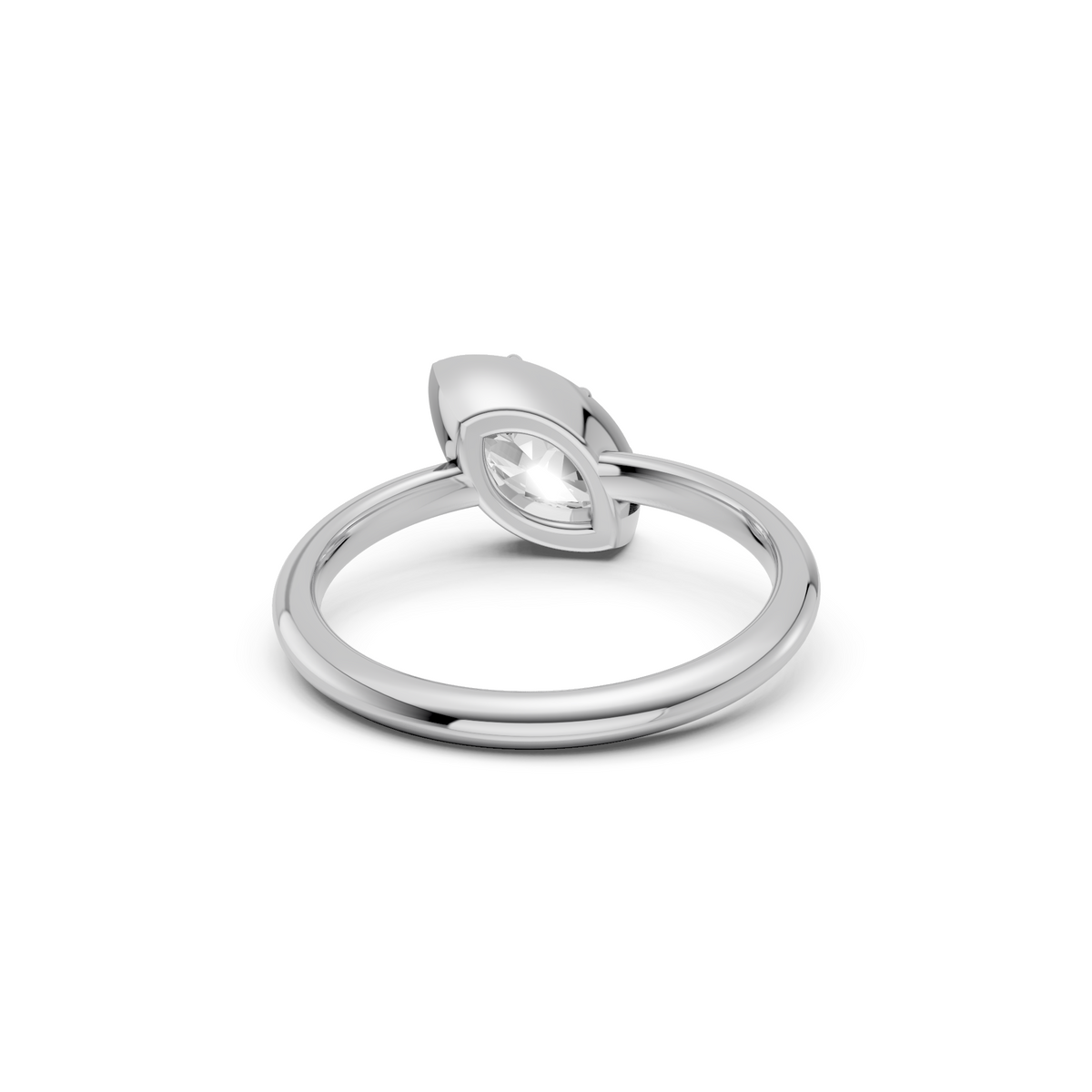 Minimalist Marquise Diamond Engagement Ring in Gold