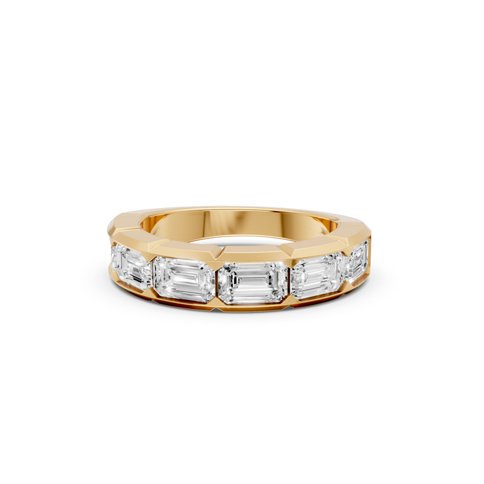 Aurelia Six Stone Emerald Cut Diamond Band