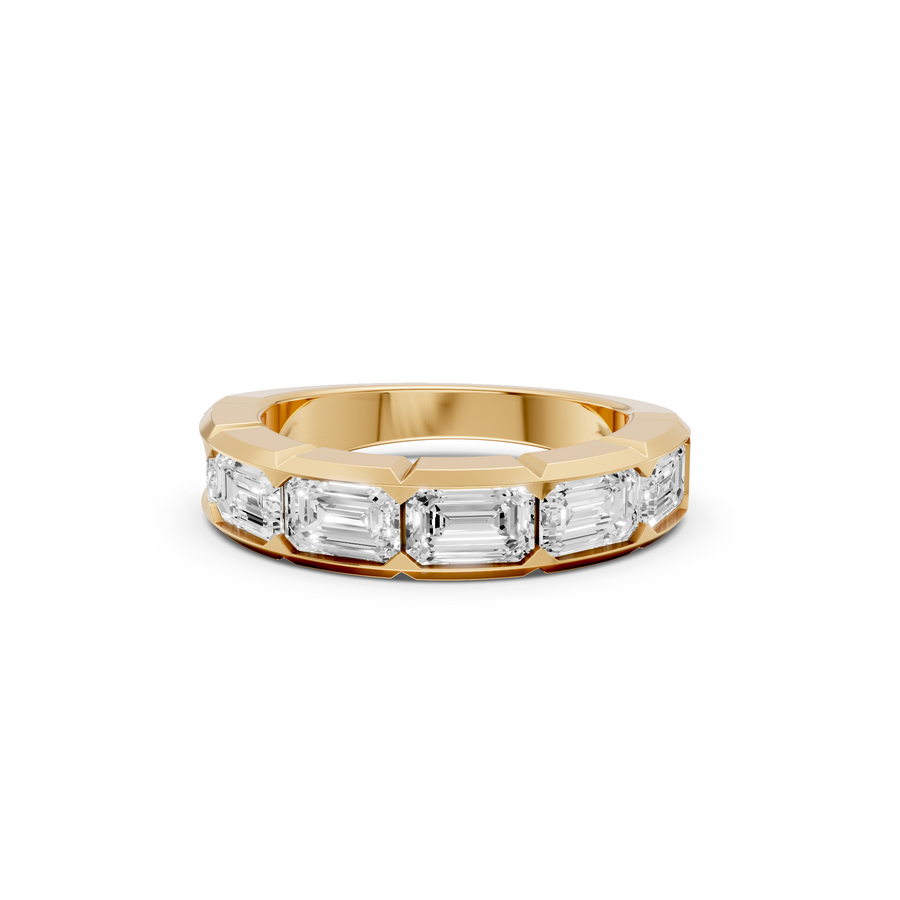 Aurelia Six Stone Emerald Cut Diamond Band