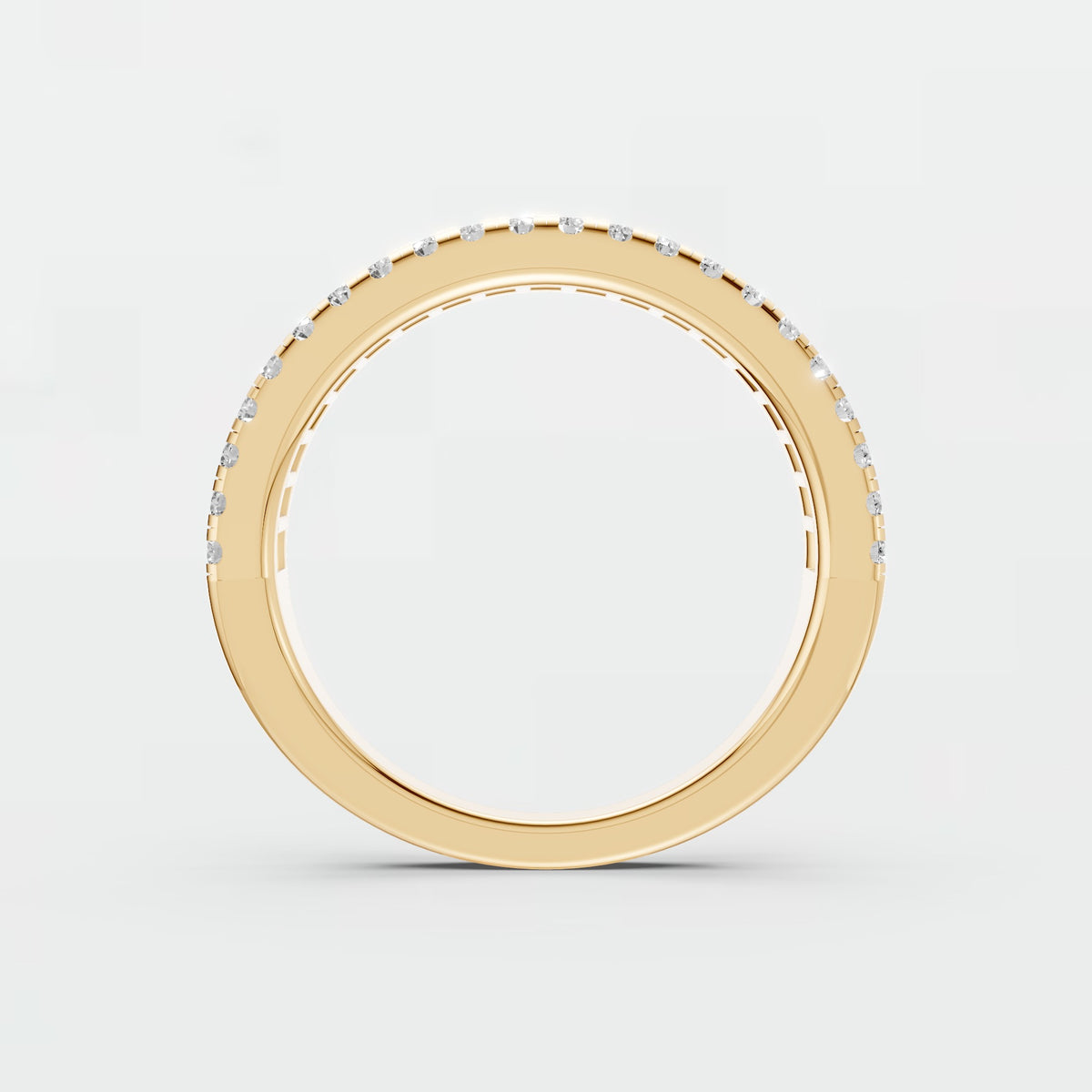 Sienna Princess & Round Diamond Triple Row Eternity Band