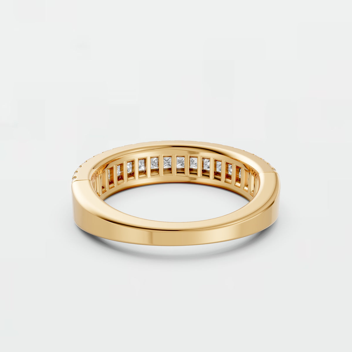 Sienna Princess & Round Diamond Triple Row Eternity Band