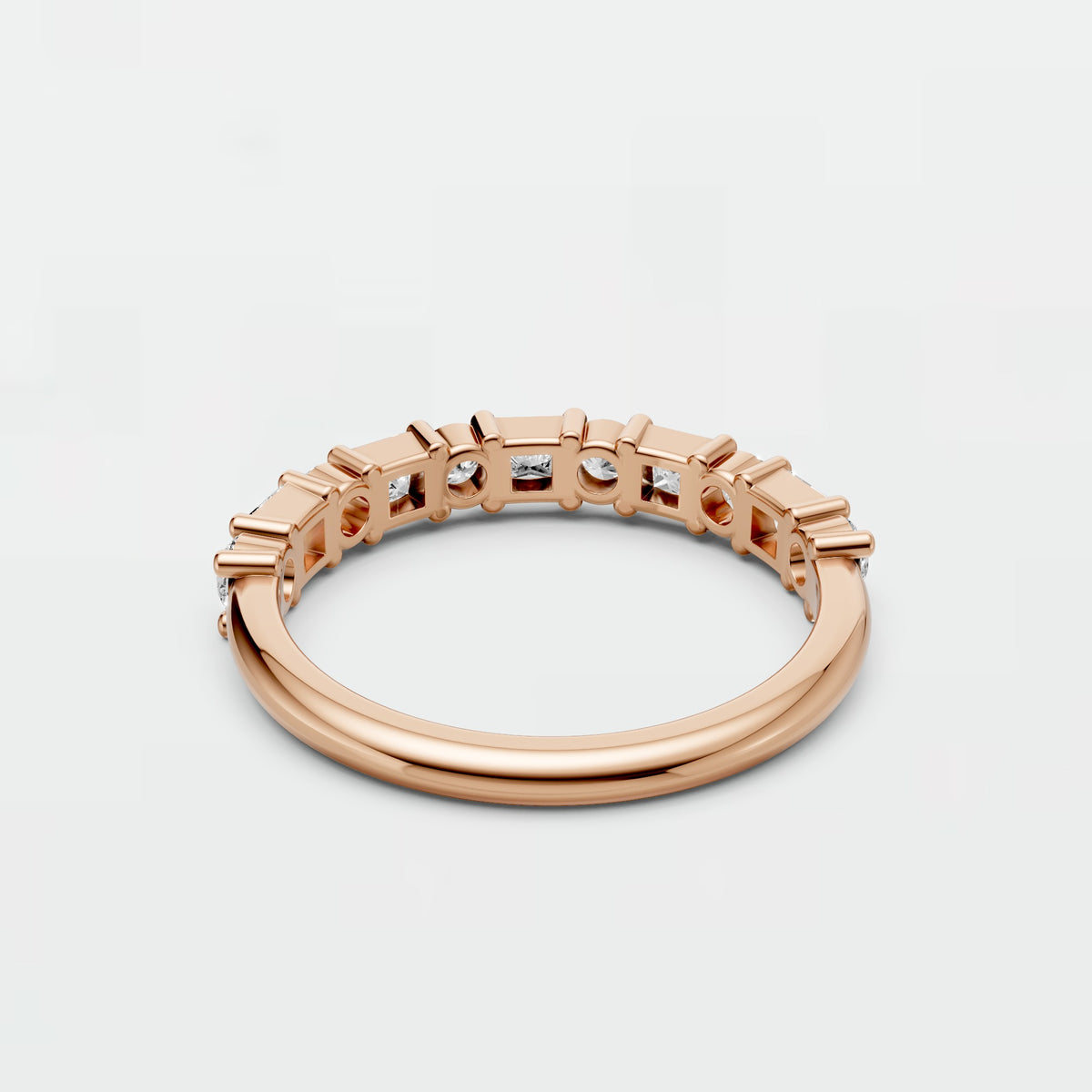 Elara Multi Shape Princess & Round Diamond Band
