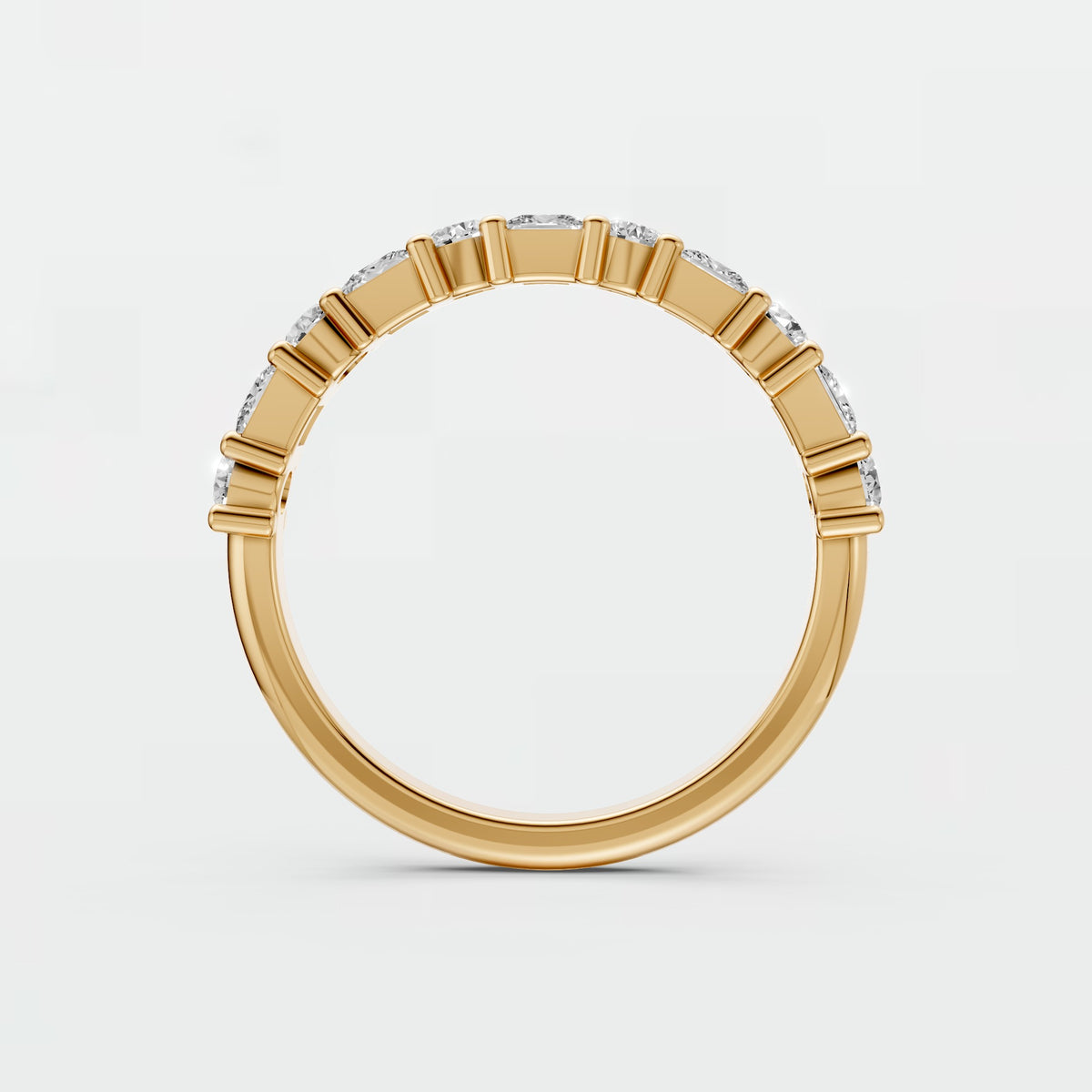 Elara Multi Shape Princess & Round Diamond Band