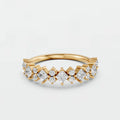 Elara Multi Shape Princess & Round Diamond Wedding Band