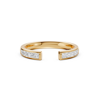 Aria Open Cuff Princess Cut Diamond Band