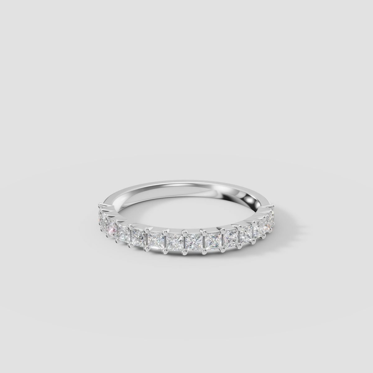 Princess Cut Diamond Stackable Band in 14K Yellow Gold