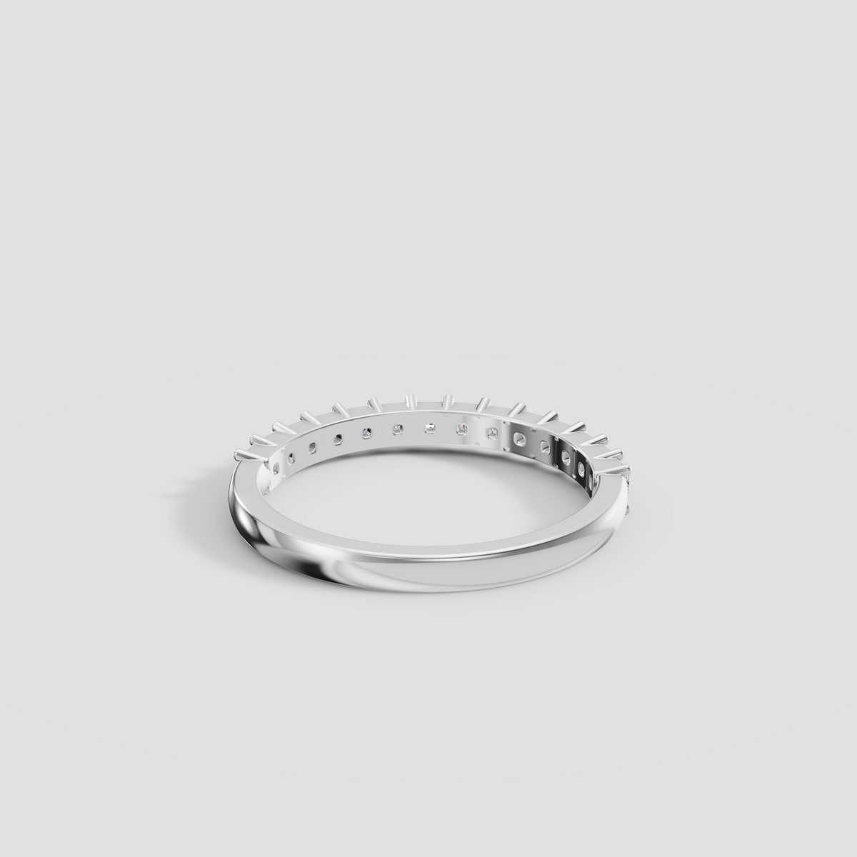 Princess Cut Diamond Stackable Band in 14K Yellow Gold