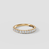 Princess Cut Diamond Stackable Band in 14K Yellow Gold