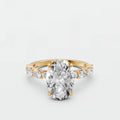 Aurelia Oval Multi Stone Diamond Engagement  Ring