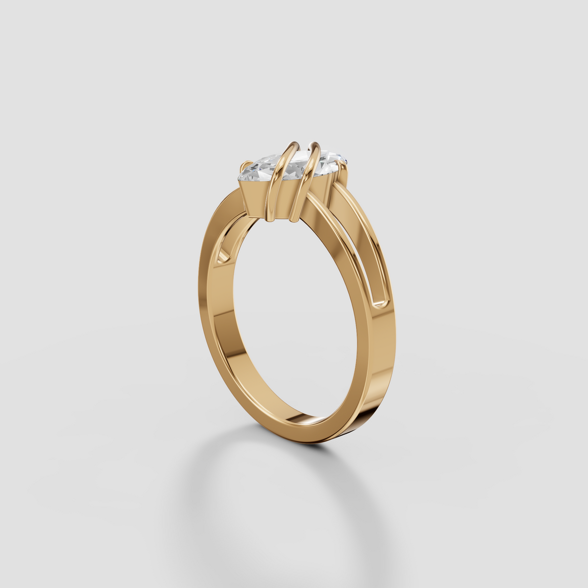 Elara Marquise Cut Diamond Solitaire Engagement Ring