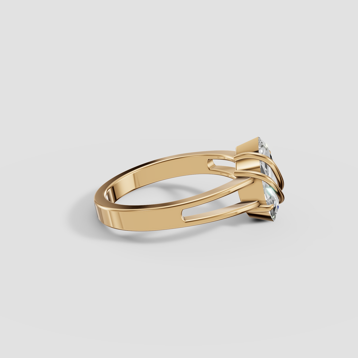 Elara Marquise Cut Diamond Solitaire Engagement Ring