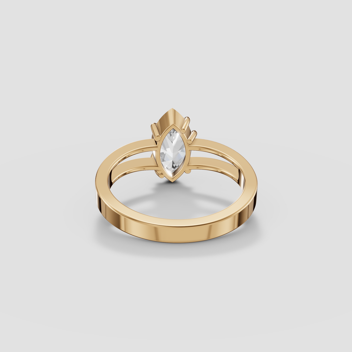 Elara Marquise Cut Diamond Solitaire Engagement Ring