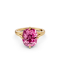 Seraphina vivid Pink Cushion Cut Diamond Halo Engagement Ring