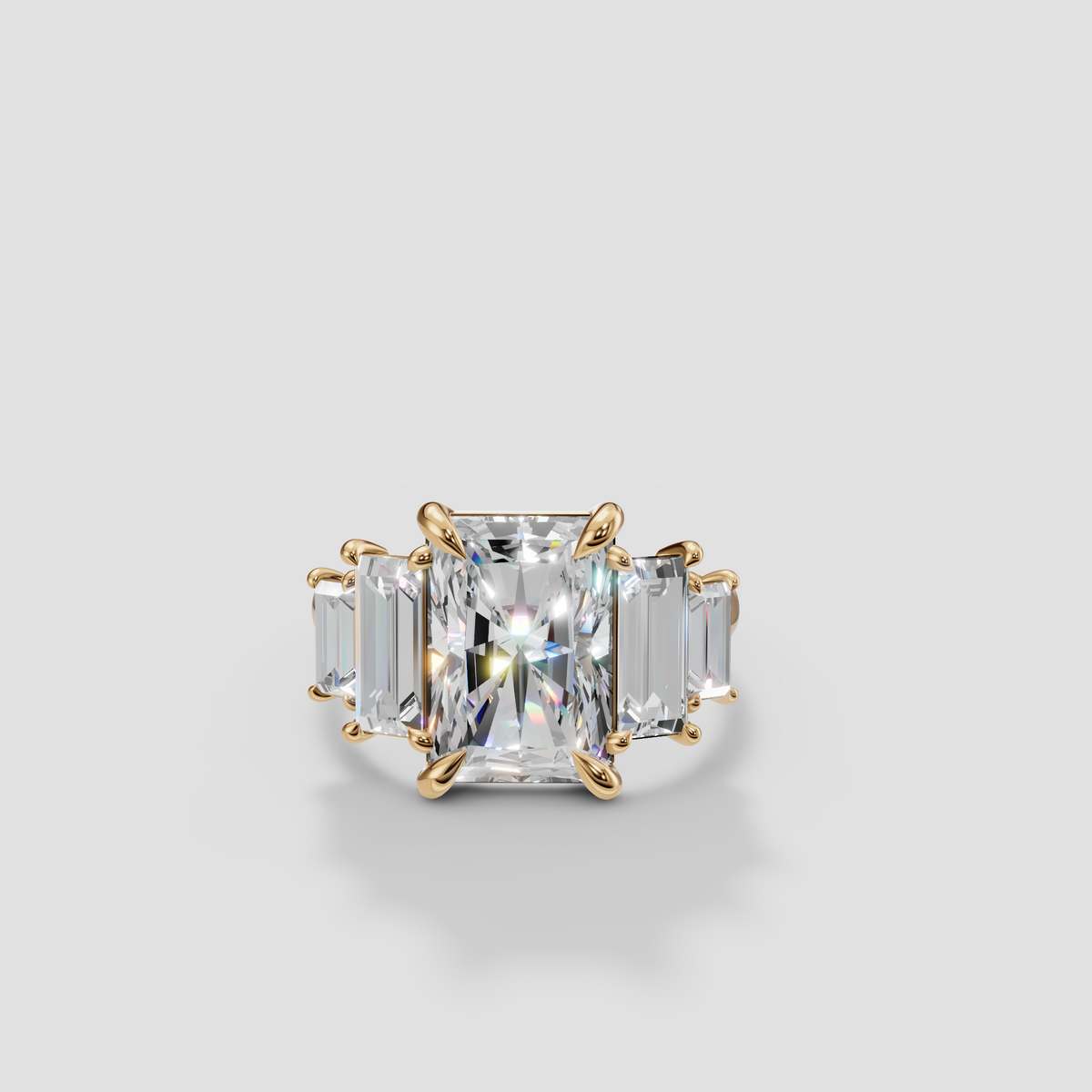 Radiant Cut  Five-Stone Diamond Engagement Ring