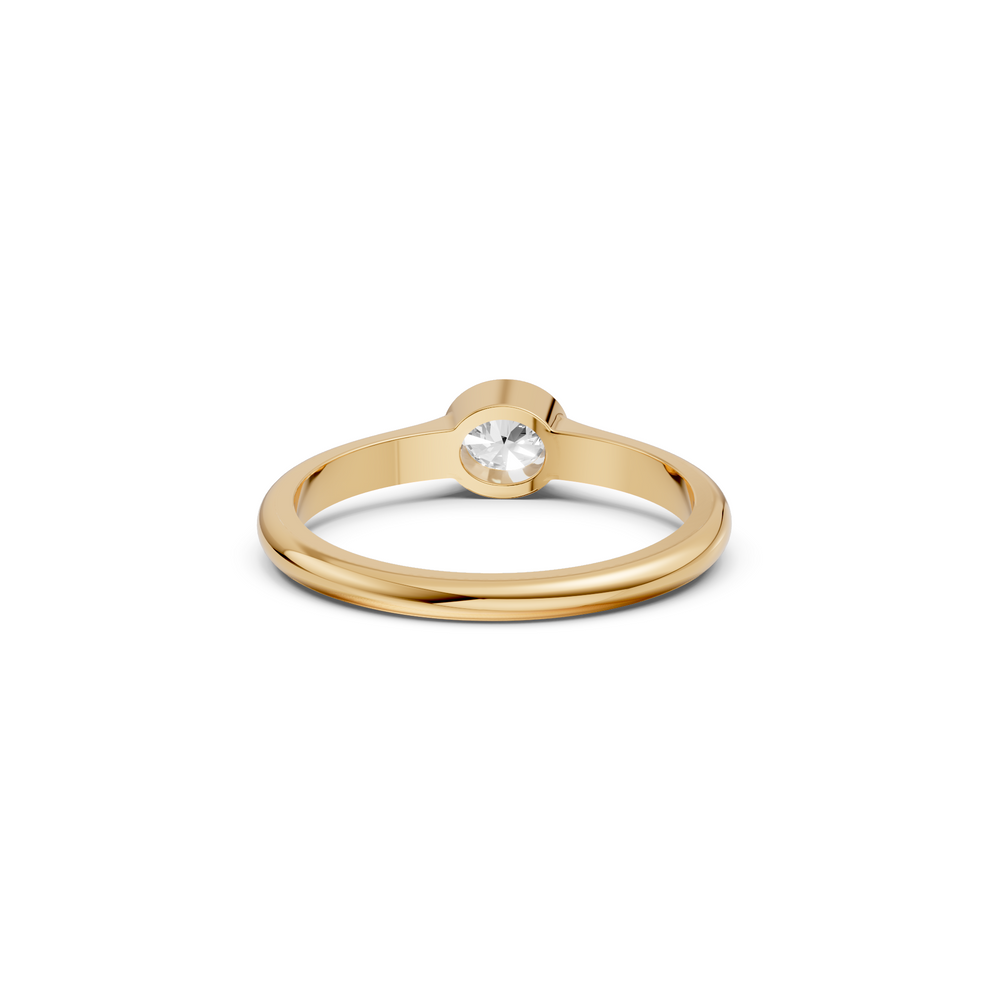Reya Round Diamond Bezel Set Solitaire Ring – Aya Fine Jewelry