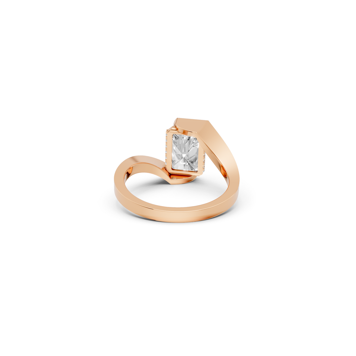 3 CT Elara Radiant Cut IGI Certified Diamond Engagement Ring in Gold