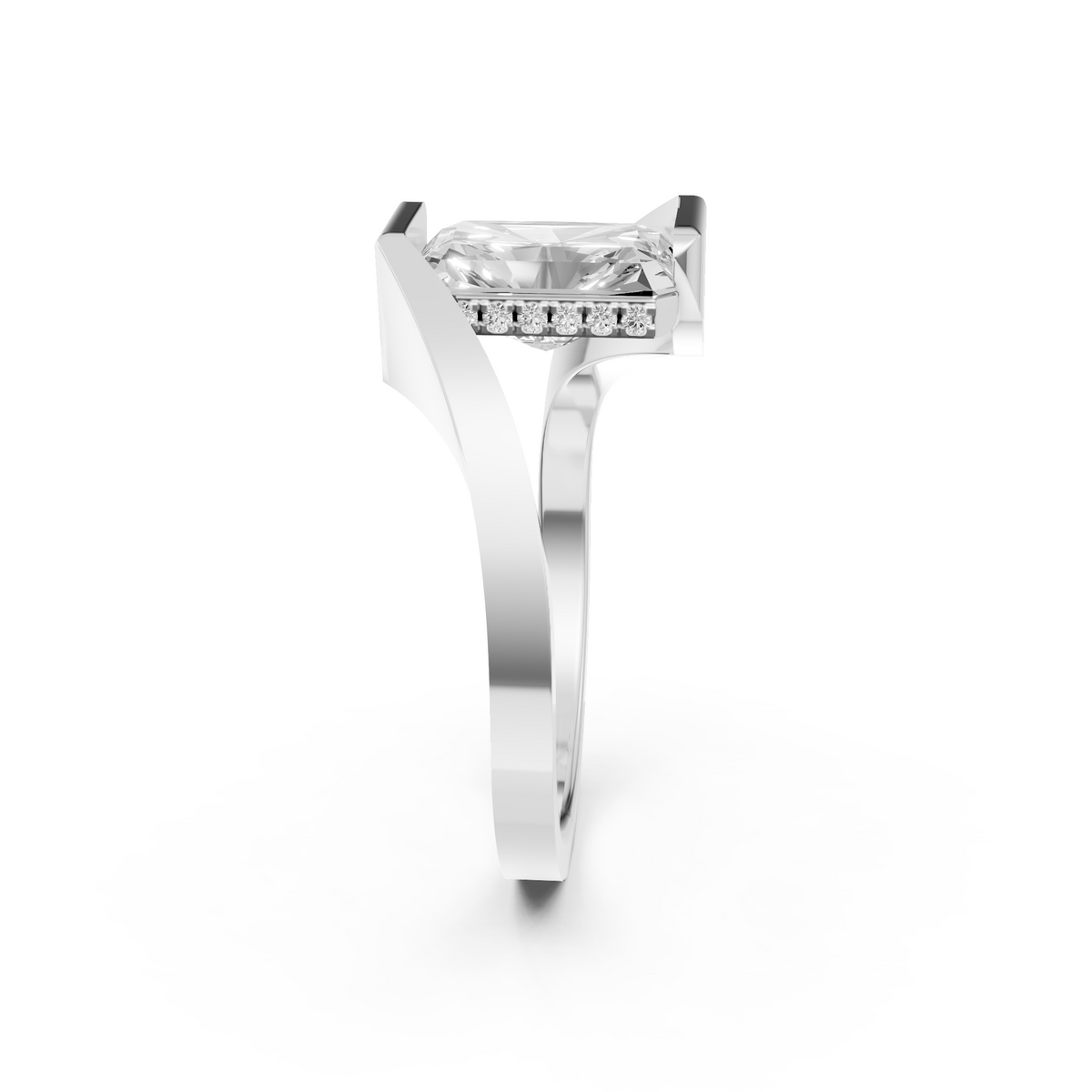 3 CT Elara Radiant Cut IGI Certified Diamond Engagement Ring in Gold