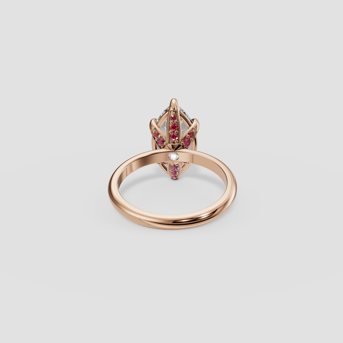 Marquise Cut Diamond Engagement Ring in 14K Gold