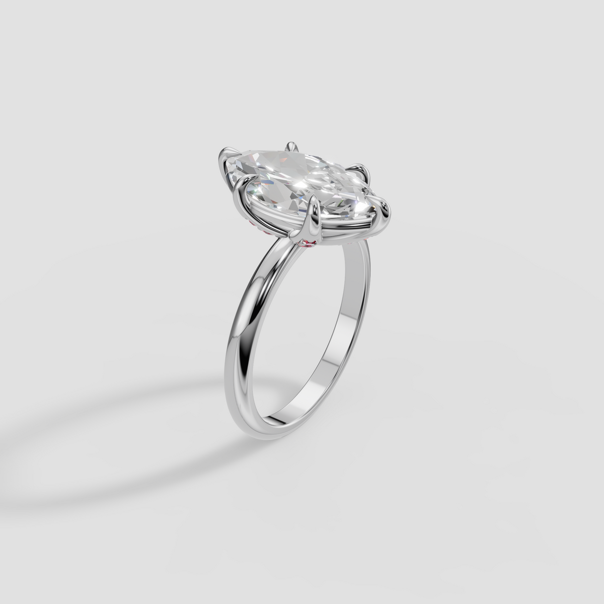 Marquise Cut Diamond Engagement Ring in 14K Gold