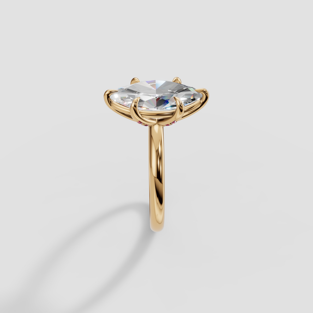 Marquise Cut Diamond Engagement Ring in 14K Gold