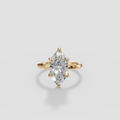 Marquise Cut Diamond Engagement Ring in 14K Gold