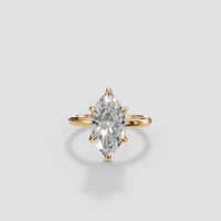 Marquise Cut Diamond Engagement Ring in 14K Gold