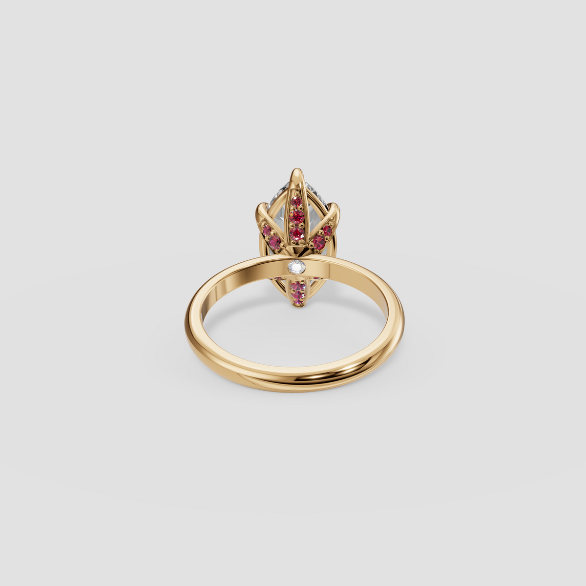 Marquise Cut Diamond Engagement Ring in 14K Gold