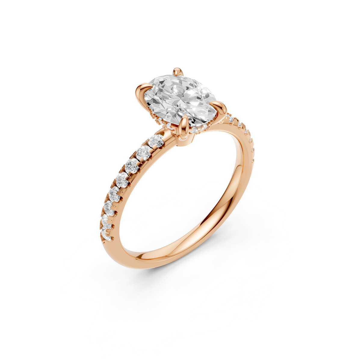 Sienna Oval Diamond Solitaire Engagement Ring in Gold