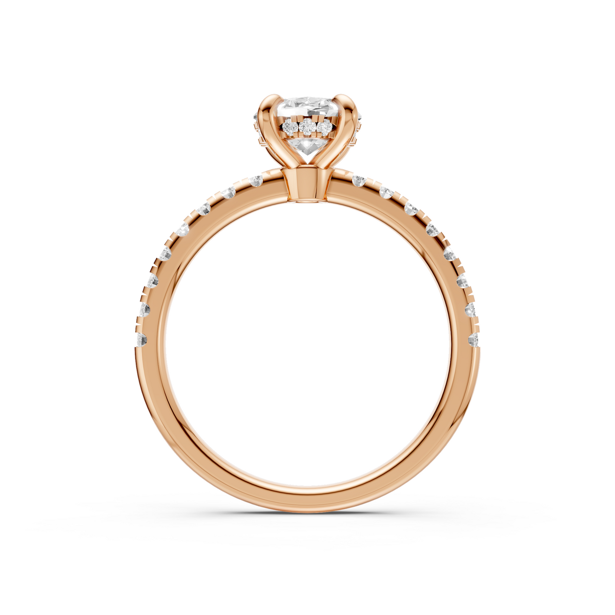 Sienna Oval Diamond Solitaire Engagement Ring in Gold