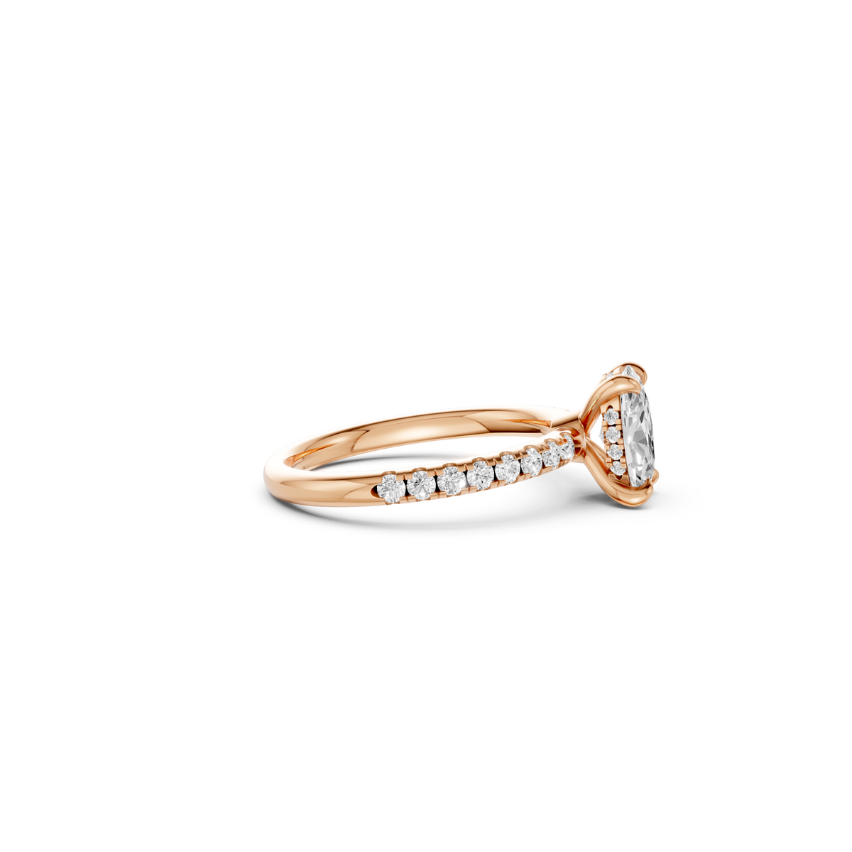 Sienna Oval Diamond Solitaire Engagement Ring in Gold