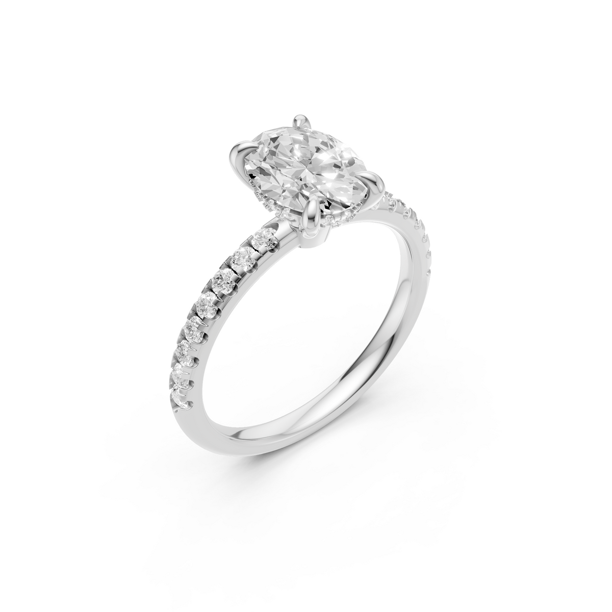 Sienna Oval Diamond Solitaire Engagement Ring in Gold