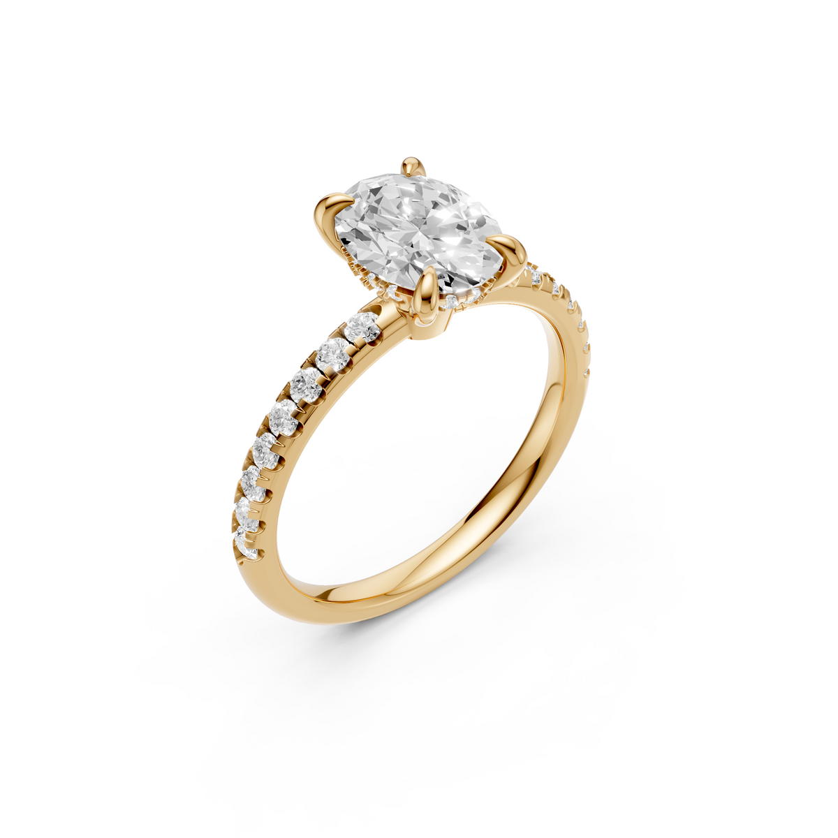 Sienna Oval Diamond Solitaire Engagement Ring in Gold