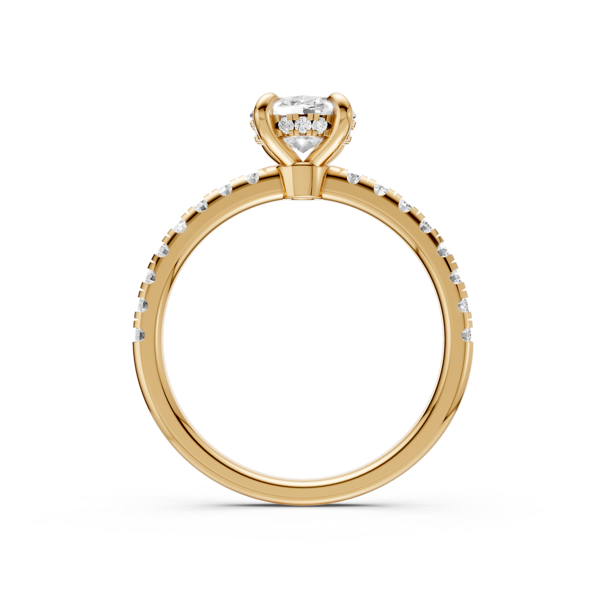 Sienna Oval Diamond Solitaire Engagement Ring in Gold