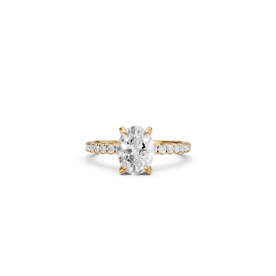 Sienna Oval Diamond Solitaire Engagement Ring in Gold