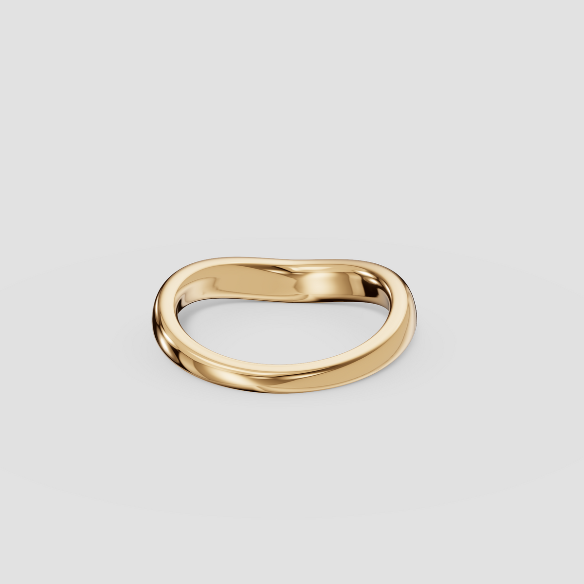 Princess & Oval Diamond Geometric Band in 14K Yellow Gold