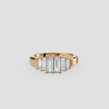 Aria Baguette Diamond Geometric Stackable Band in Gold