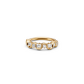 Nova Princess & Emerald Cut Diamond Stackable Band in Gold