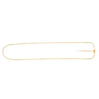 14K Yellow Gold 1.7mm Adjustable Flat Cable Chain Necklace