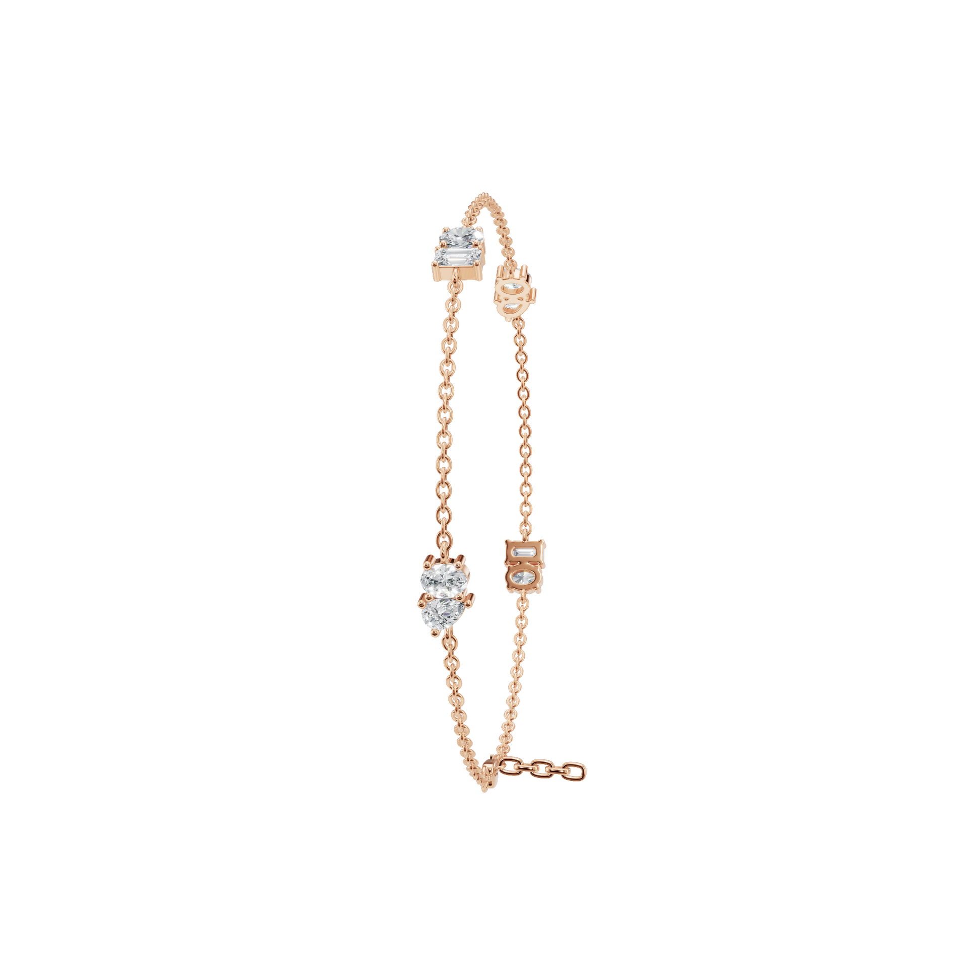 Modern Diamond Gold Chain Bracelet – Wedding Season Jewelry